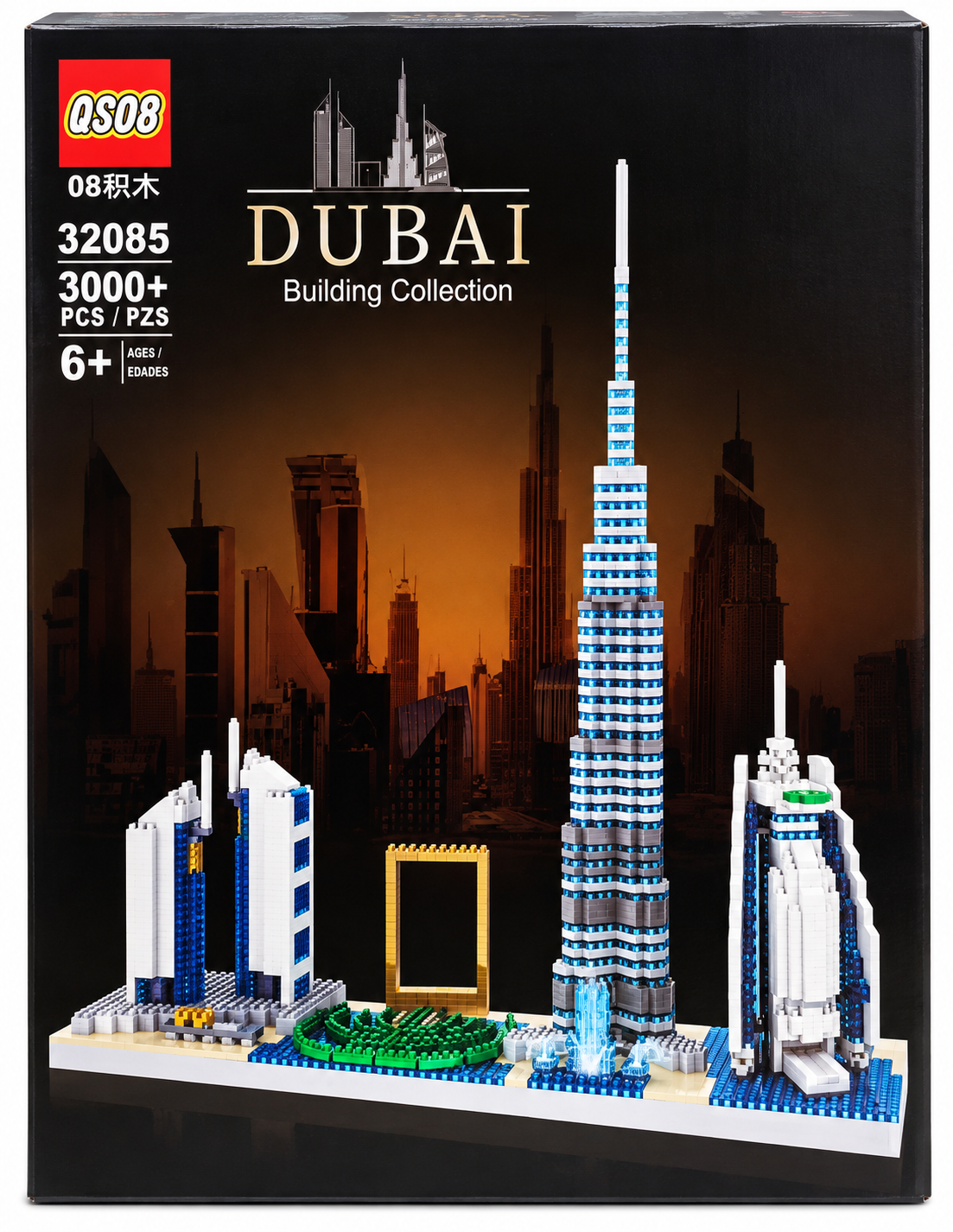 QS08 Dubai Building Collection 3000+ PCS Architectural Building Blocks Set – 6+ Years