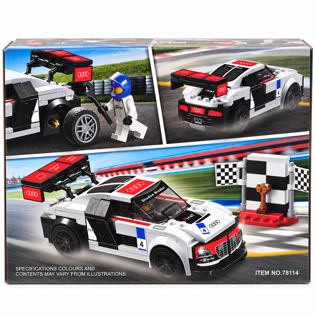Jisi Bricks Ultra Car R8 Racing Car Building Blocks Set – 183+ Pieces | Model 78114