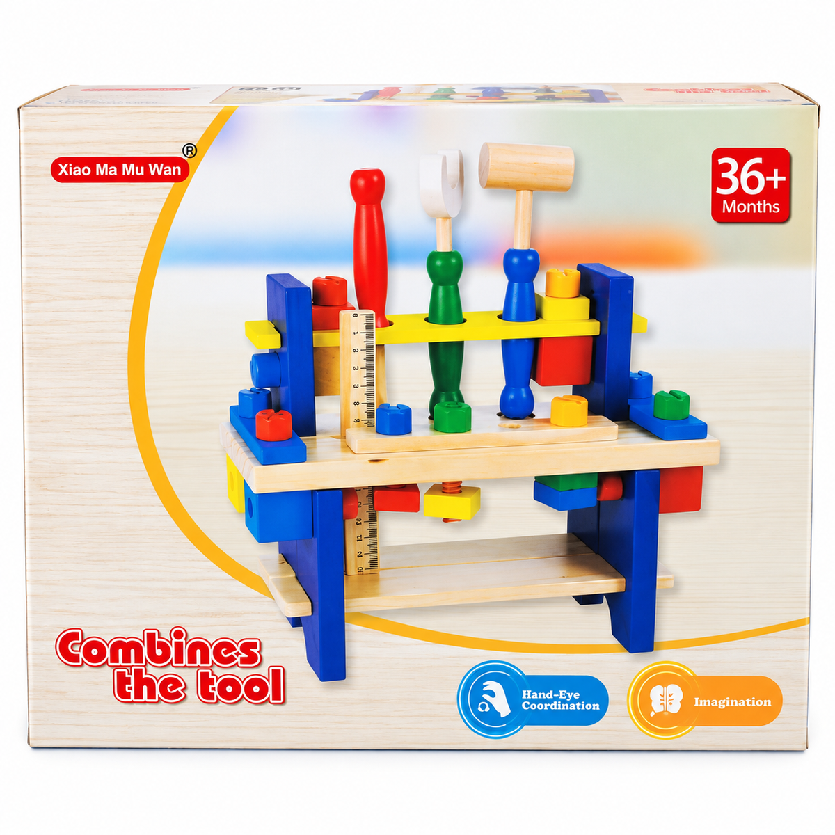 Kids Wooden Tool Workbench Set – Pretend Play Carpenter & Construction Toy | 36+ Months