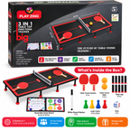 Play Zing 3-in-1 Table Top Ping Pong Trainer – Table Tennis, Ludo & Learning Board | 5+ Years
