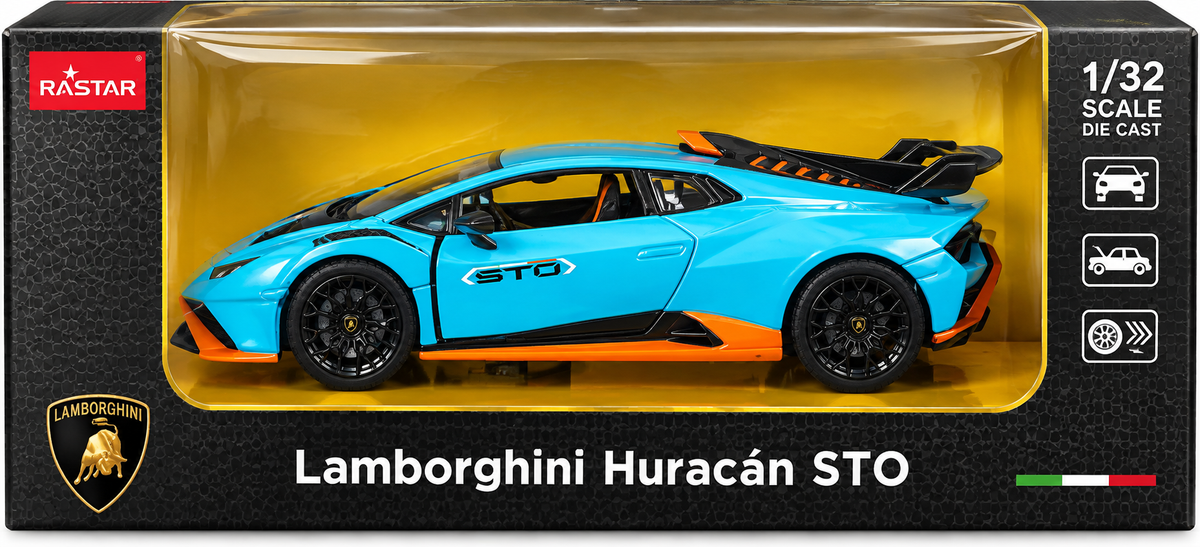 Rastar Lamborghini Huracán STO 1:32 Scale Die-Cast Model Car – Blue