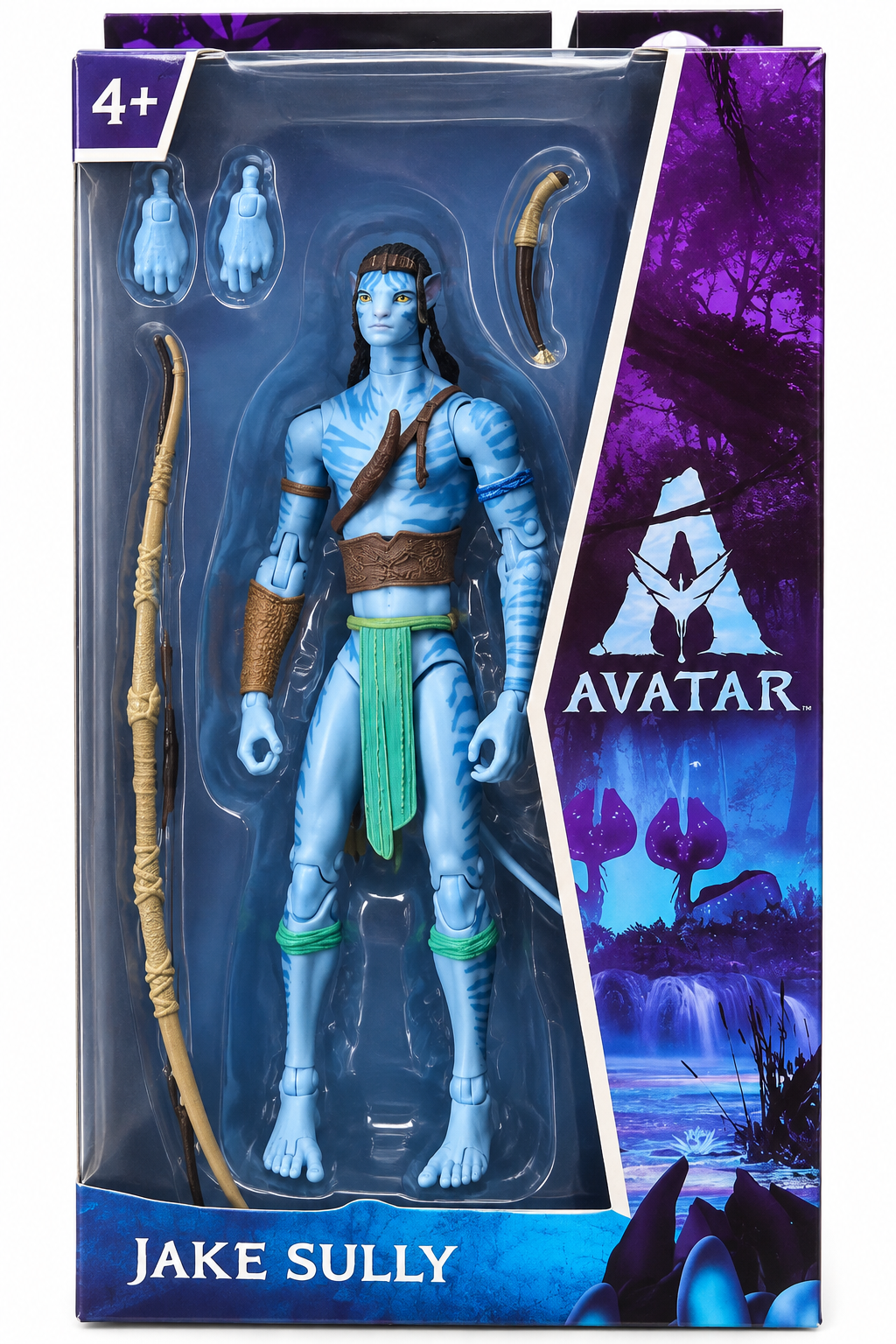 Avatar Jake Sully Action Figure with Bow & Accessories – Collectible Character Toy for Kids 4+