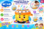 DJ Party Drum Interactive Musical Toy for Kids with Dance Mode, Voice Recording, Lights & Music
