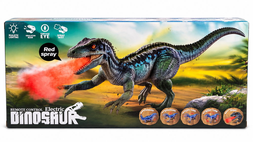 Hong Ze 2.4G Remote Control Velociraptor Dinosaur – Electric RC Dinosaur Toy