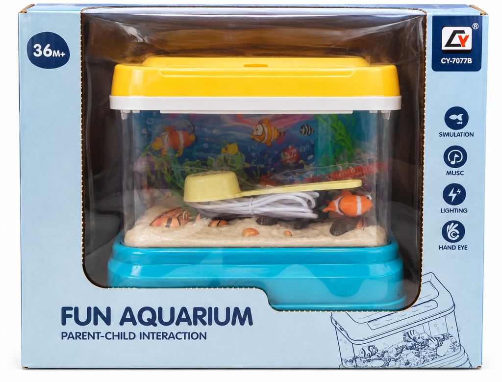 Fun Aquarium Interactive Fishing Game with Music & Lights – Parent-Child Activity Toy