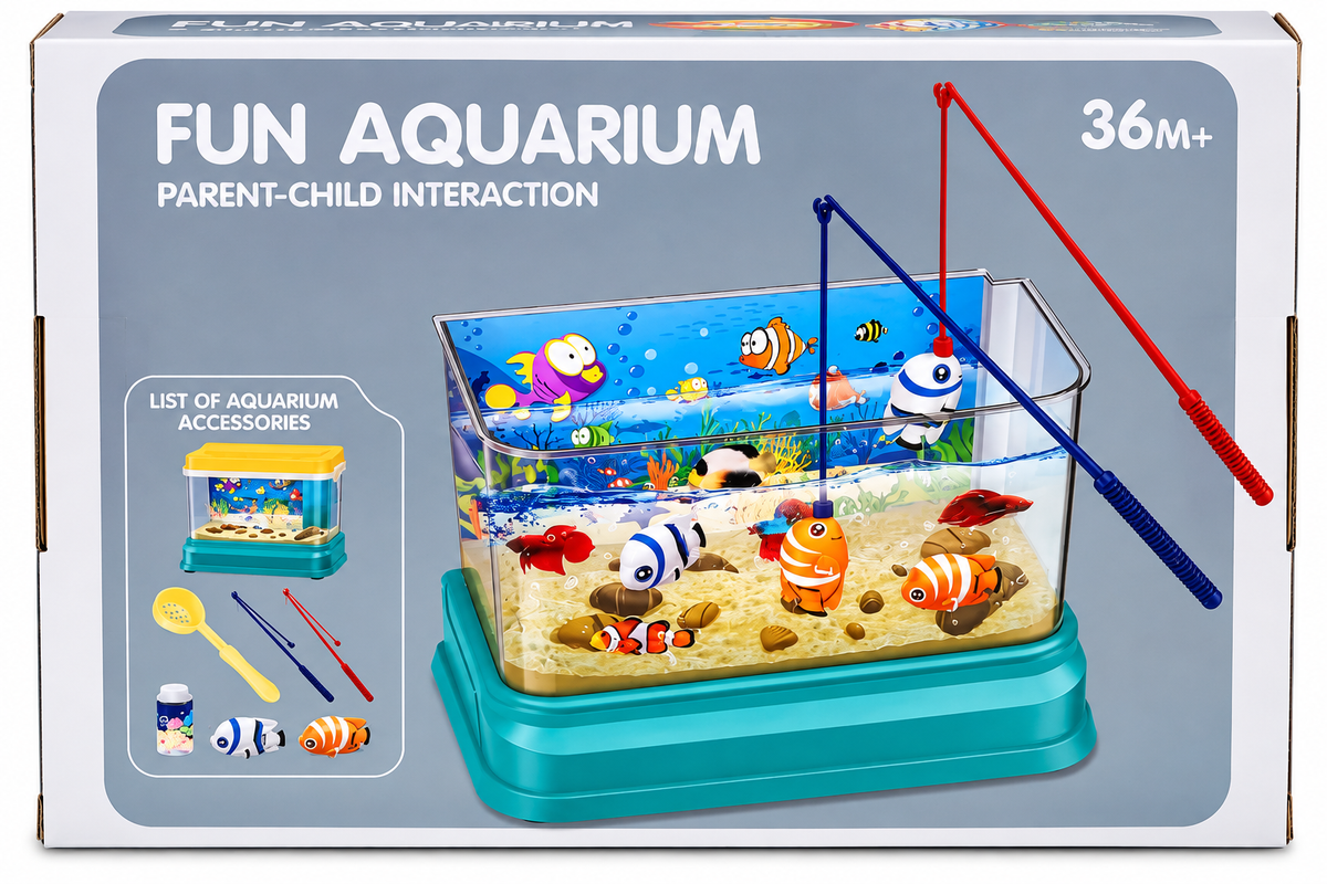 Fun Aquarium Interactive Fishing Game with Music & Lights – Parent-Child Activity Toy