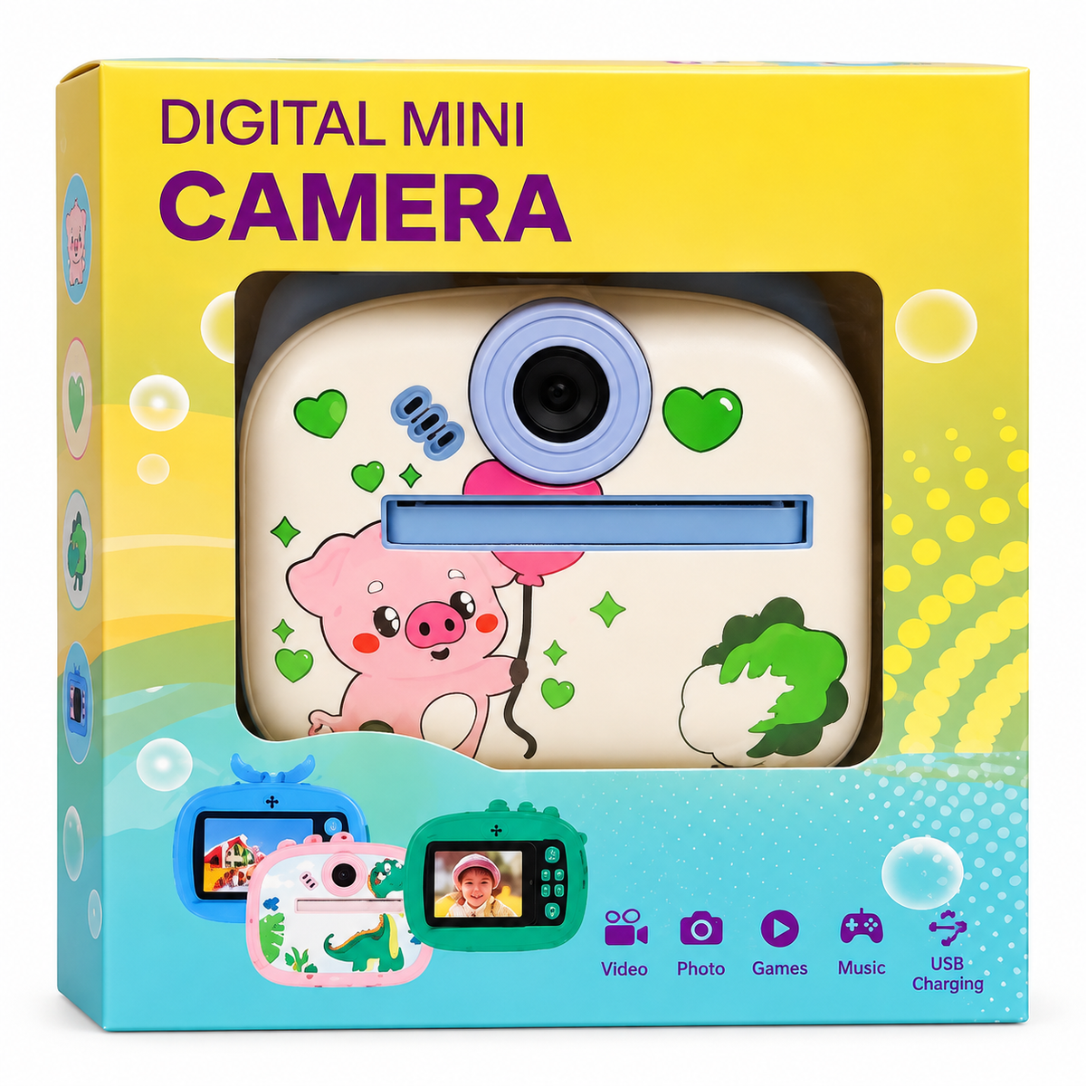 Digital Mini Print Camera for Kids – Instant Photo Printing Camera