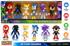 Sonic Action Figures Set of 6 Collectible Character Toys