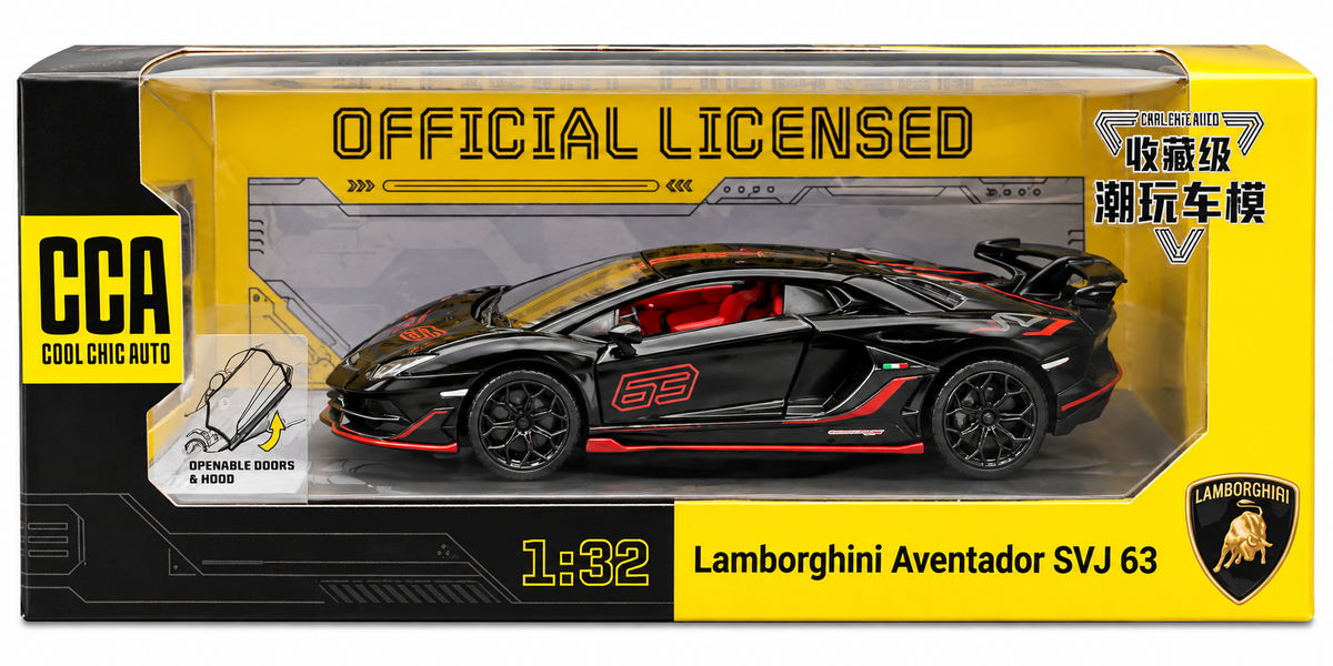 CCA Lamborghini Aventador SVJ 63 1:32 Die-Cast Model Car