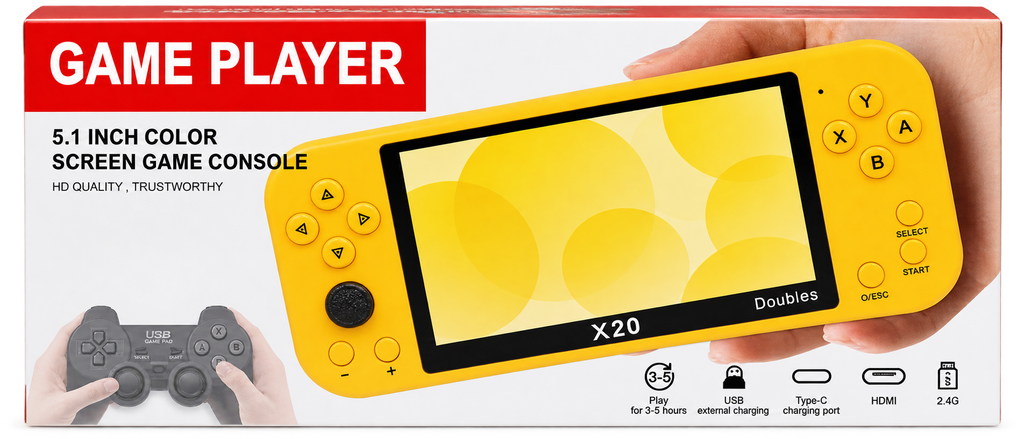 Game Player X20 5.1-Inch Portable Video Game