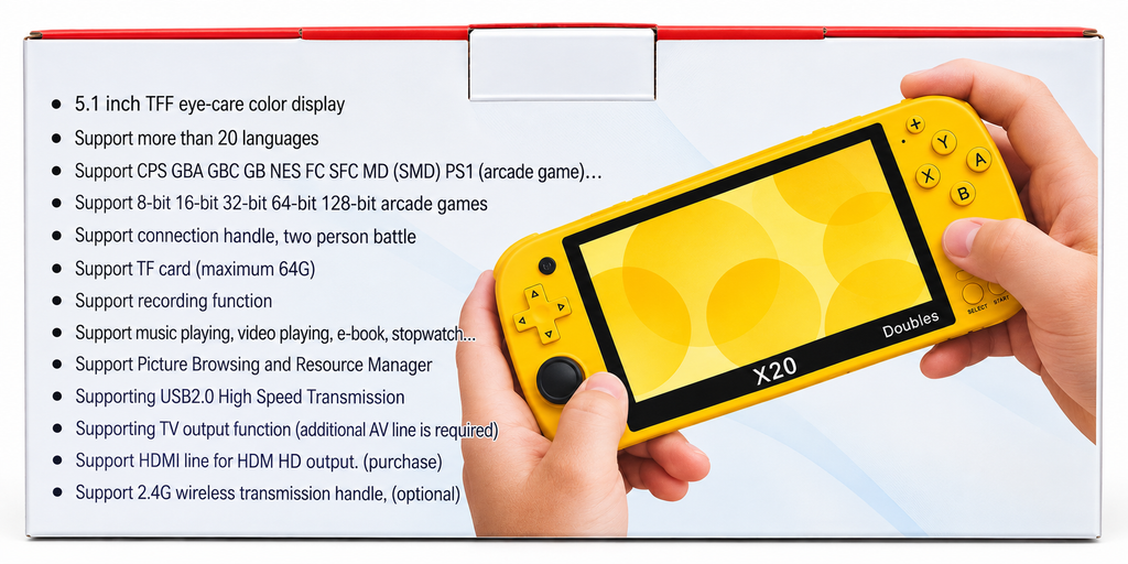 Game Player X20 5.1-Inch Portable Video Game