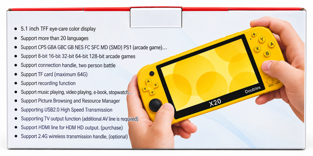 Game Player X20 5.1-Inch Portable Video Game
