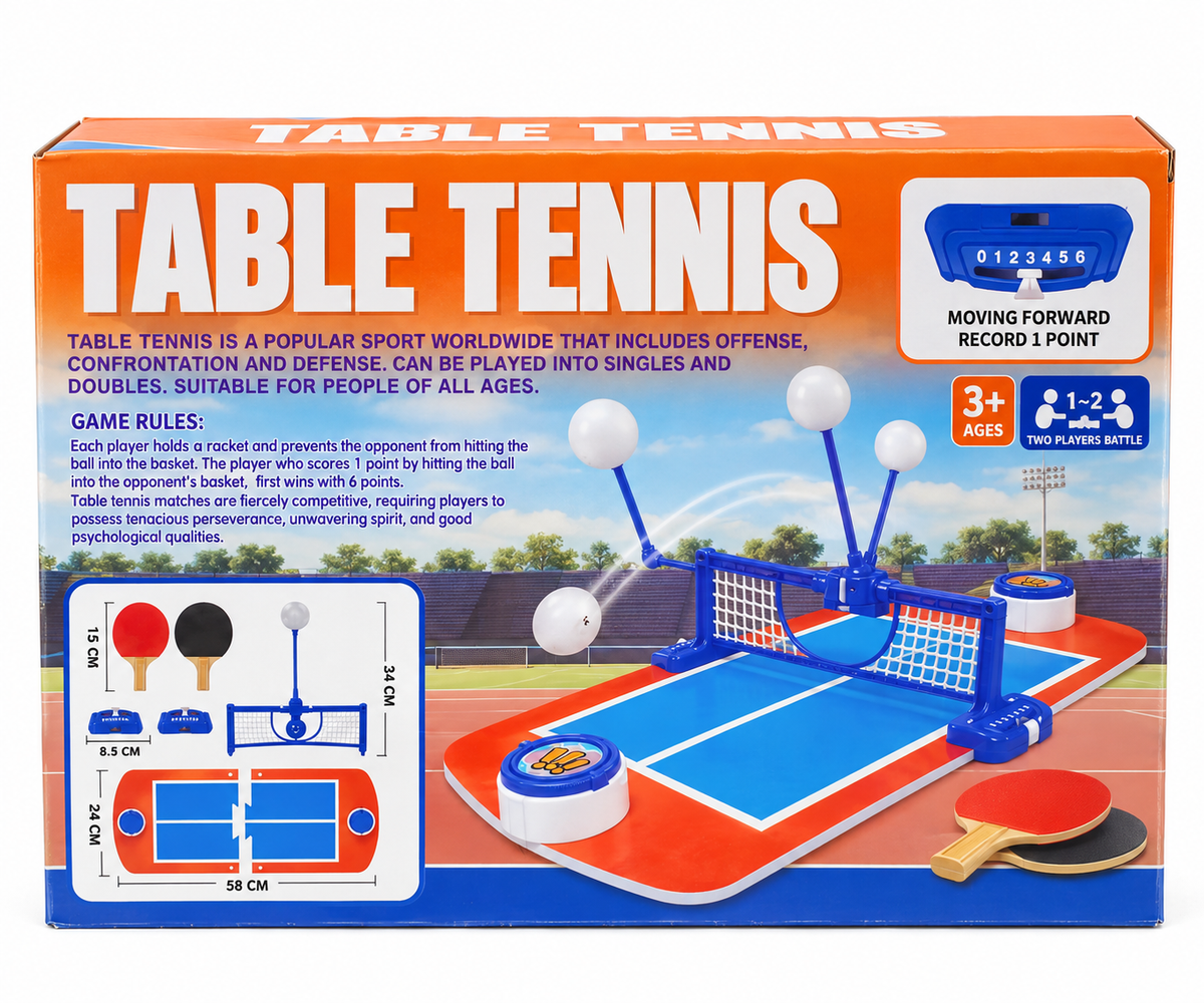 Table Tennis Set for Kids – 2 Player Ping Pong Game with Paddles & Net