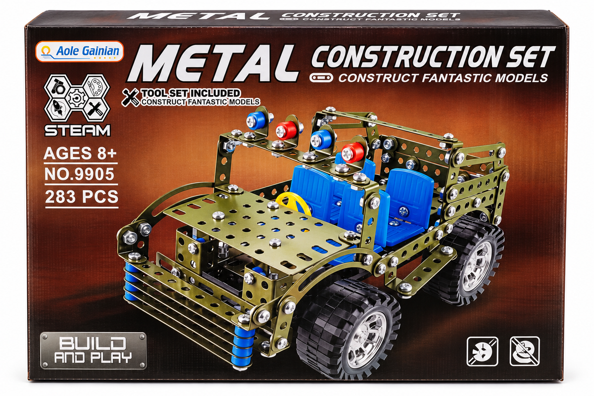 Aole Gainiain Metal Construction Set 283 Pcs – STEM Building Toy for Kids 8+