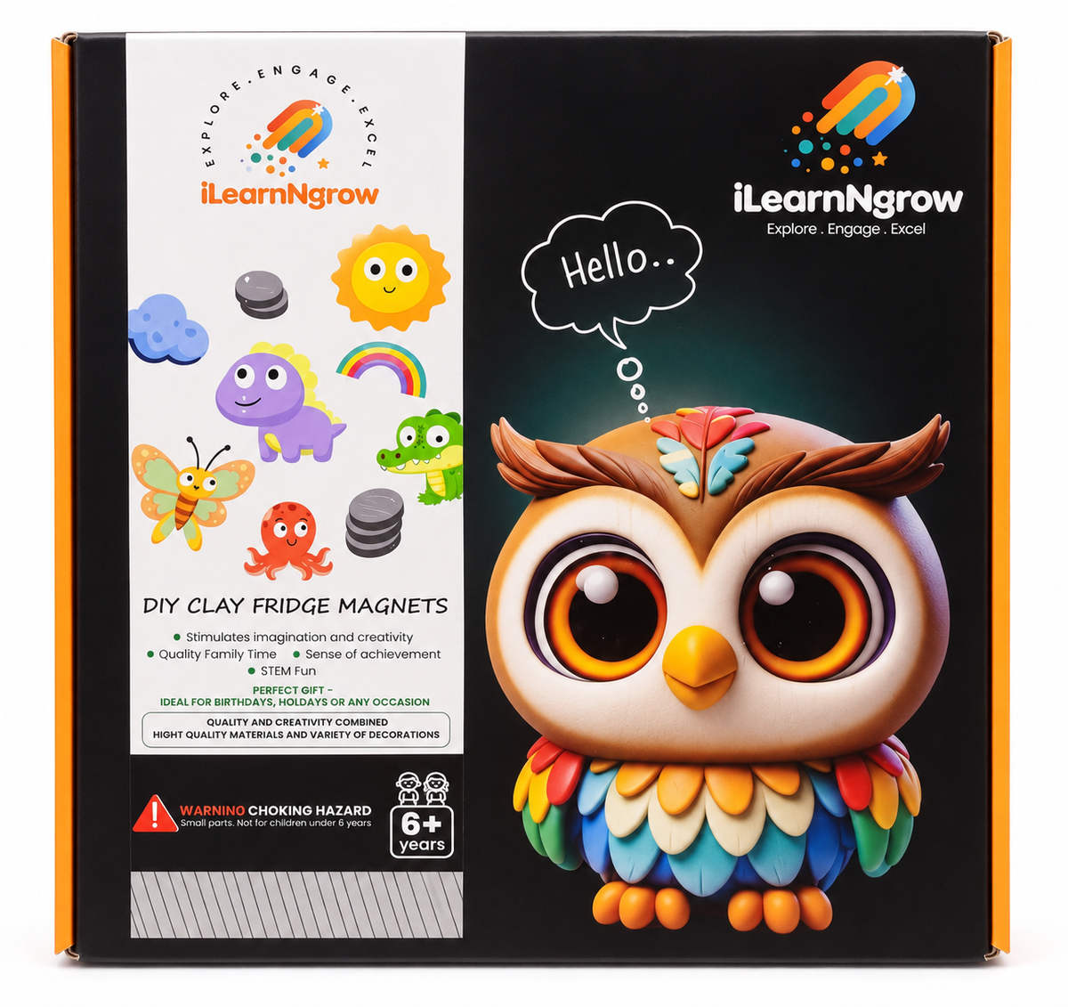 iLearnNgrow DIY Clay Fridge Magnets Making Kit – Creative Craft Activity for Kids 6+
