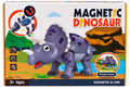 Magnetic Dinosaur Building Toy – Magnetic & Link Dinosaur Construction Set for Kids 3+