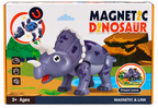 Magnetic Dinosaur Building Toy – Magnetic & Link Dinosaur Construction Set for Kids 3+