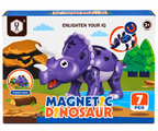 Magnetic Dinosaur Building Toy – Magnetic & Link Dinosaur Construction Set for Kids 3+