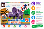 Magnetic Dinosaur Building Toy – Magnetic & Link Dinosaur Construction Set for Kids 3+