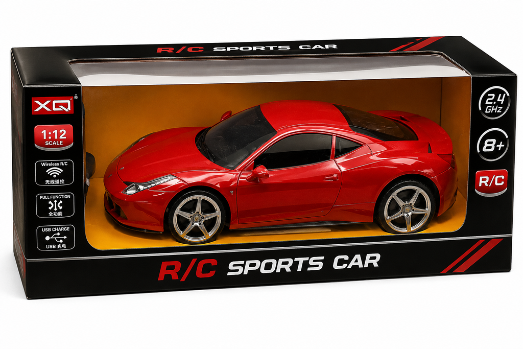 1:14 Scale Remote Control Sports Car – 2.4GHz Full Function Rechargeable RC Car | Red