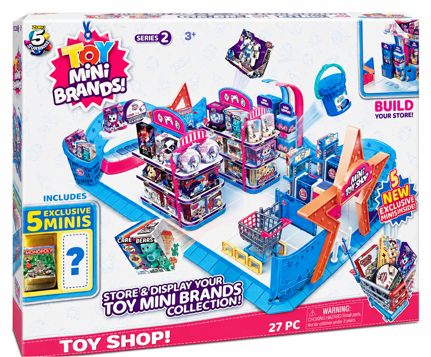 Toy Mini Brands! Series 2 Toy Shop Playset – 27 Pieces with 5 Exclusive Minis