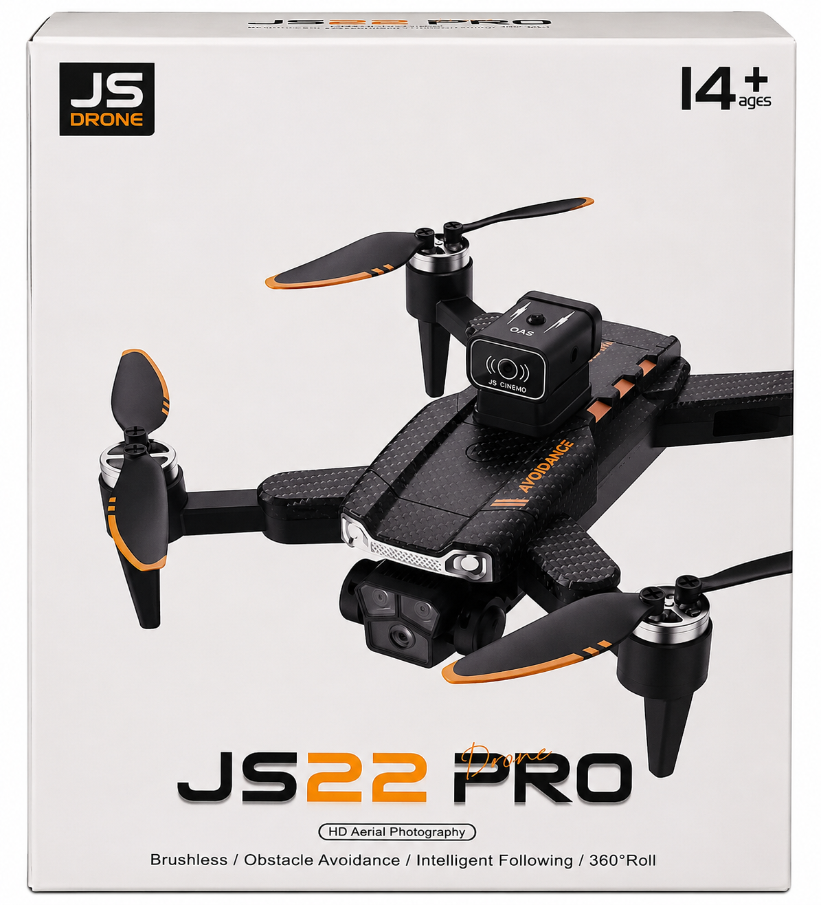 S22 Pro Foldable Camera Drone with Brushless Motor, Obstacle Avoidance & 360° Roll – 14+