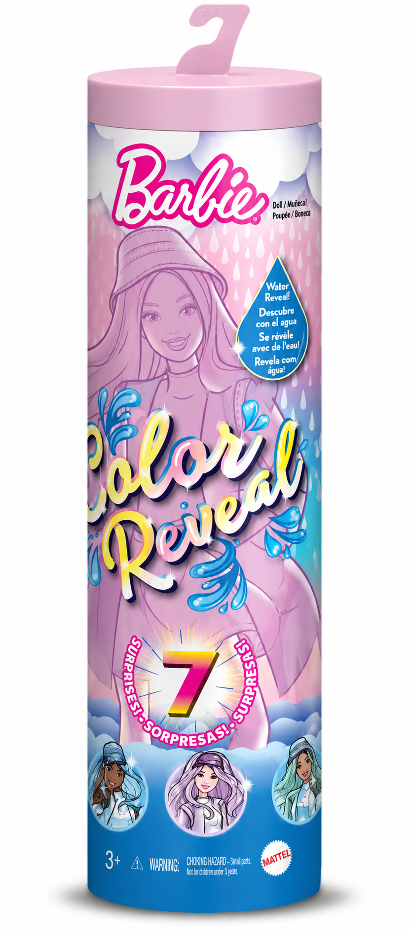 Barbie Color Reveal Doll with 7 Surprises – Water Reveal Mystery Doll | 3+ Years