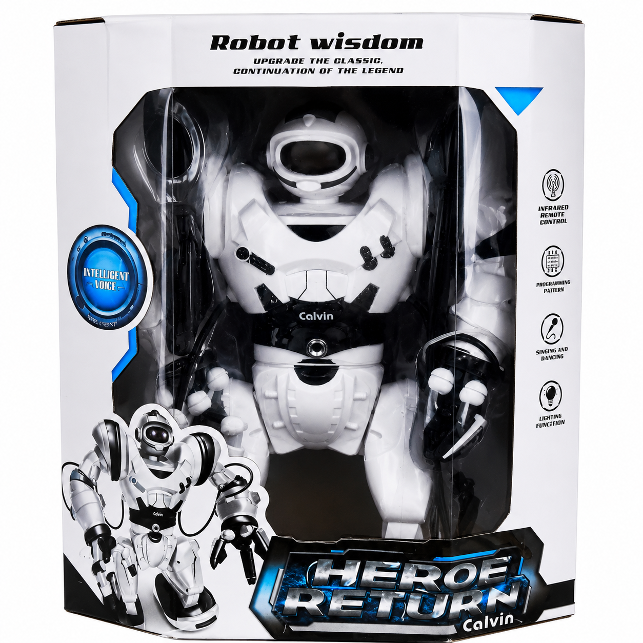 Hero Return Calvin Remote Control Robot Toy with Lights & Sounds for Kids