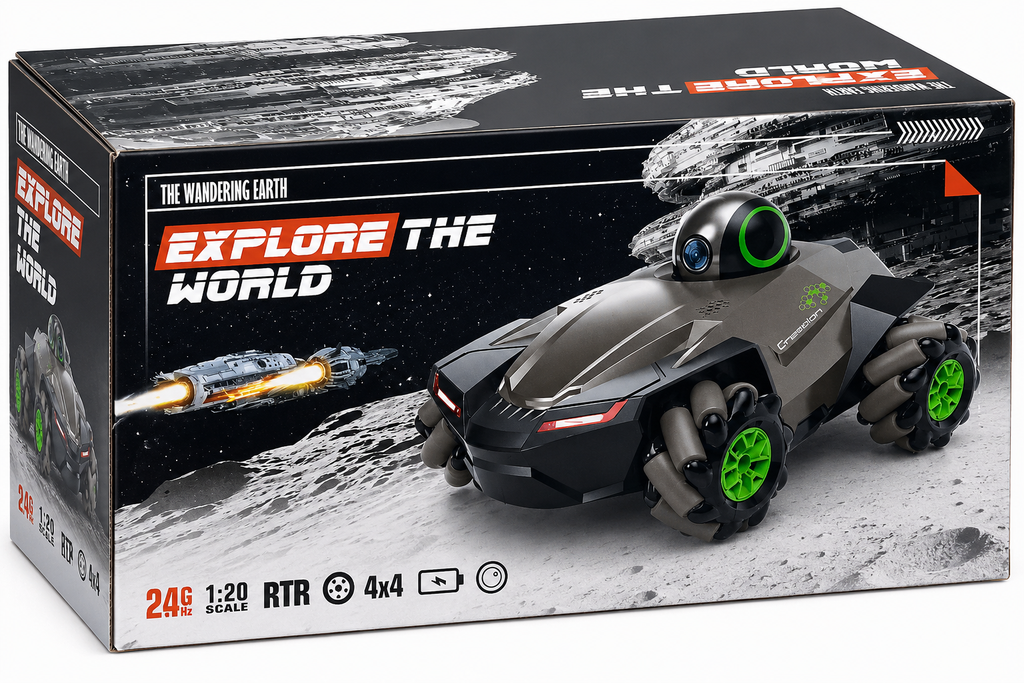 4×4 RC Stunt Car with 1080P HD Camera, 2.4GHz Remote Control & Mecanum Wheels – 1:20 Scale