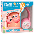 DR-22 Wireless Kids Headphones with Super Bass – Flamingo Design