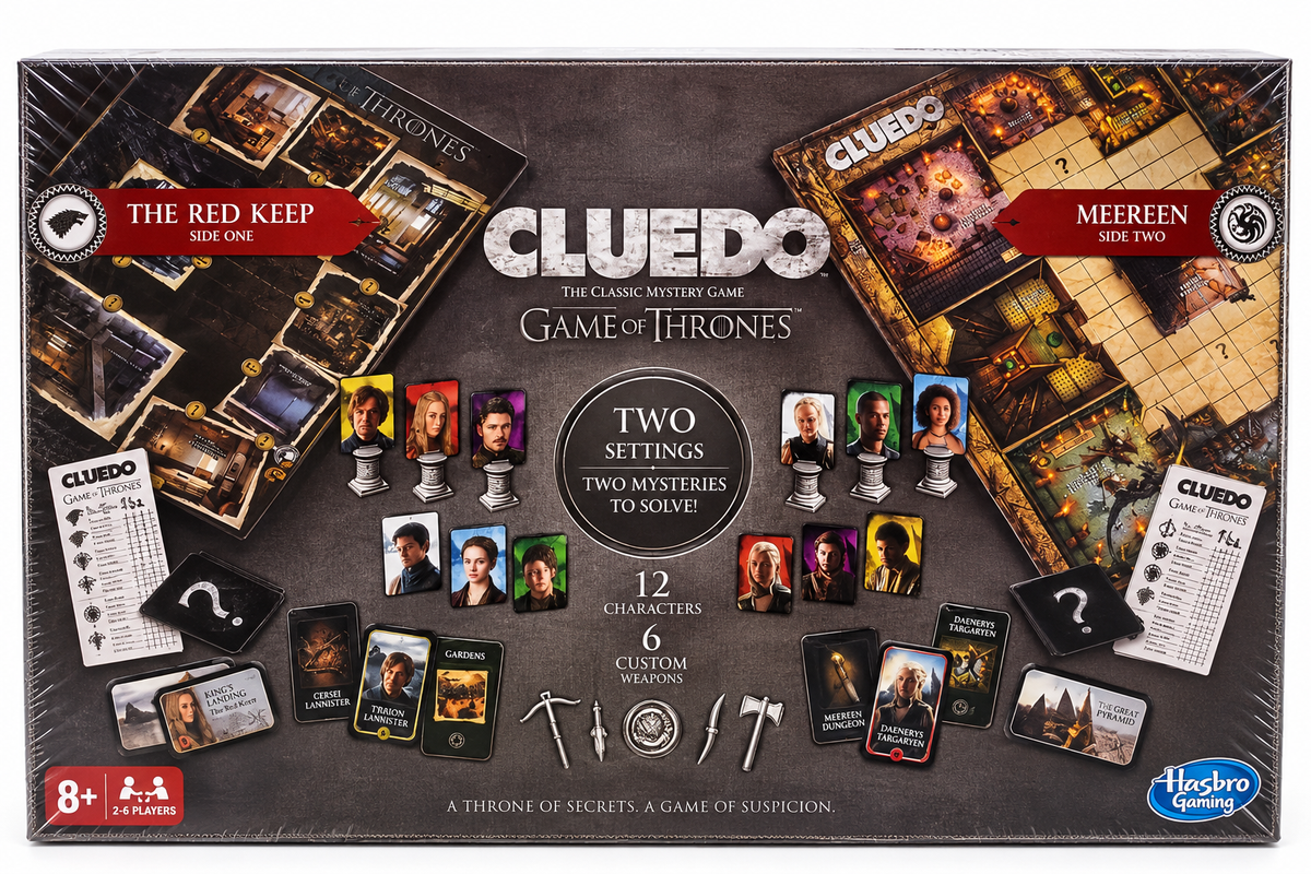 Cluedo Game of Thrones Edition Mystery Board Game – 18+ Years, 2–6 Players