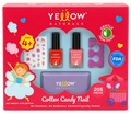Yellow Naturals Cotton Candy Nail Kit for Kids 4+ Years – 205 Pieces