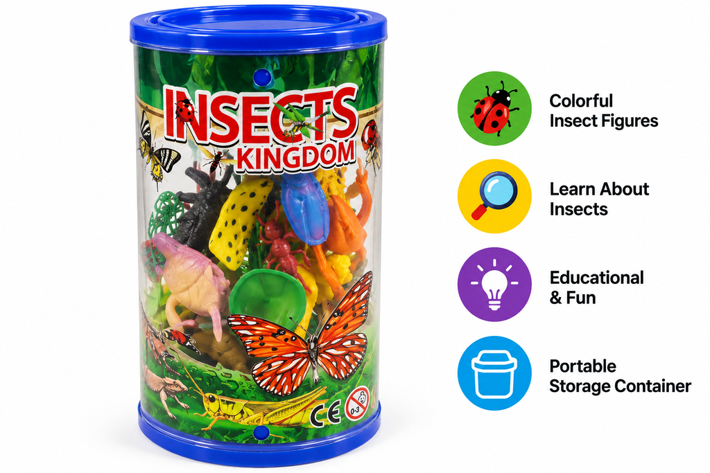 Insects Kingdom Realistic Insect Figures Set for Kids – Educational Toy | Age 3+
