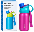 Dodge Vacuum Bottle 650ml with Straw & Handle – Assorted Colours