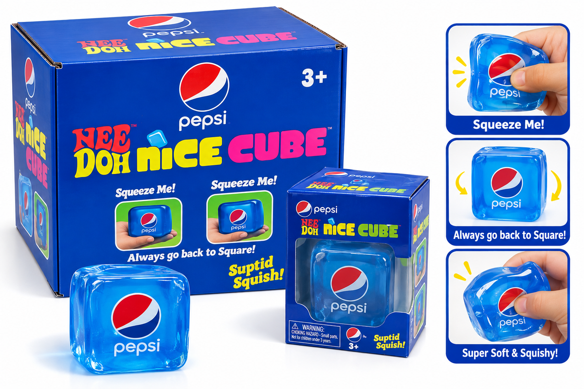 Pepsi Nice Cube Squishy Toy – Soft Squeeze Fidget Toy, 1 Piece