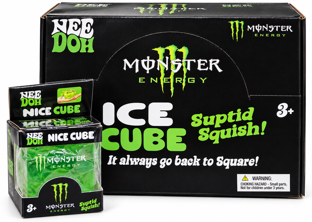 Monster Energy Nice Cube Squishy Toy – Soft Squeeze Fidget Toy, 1 Piece