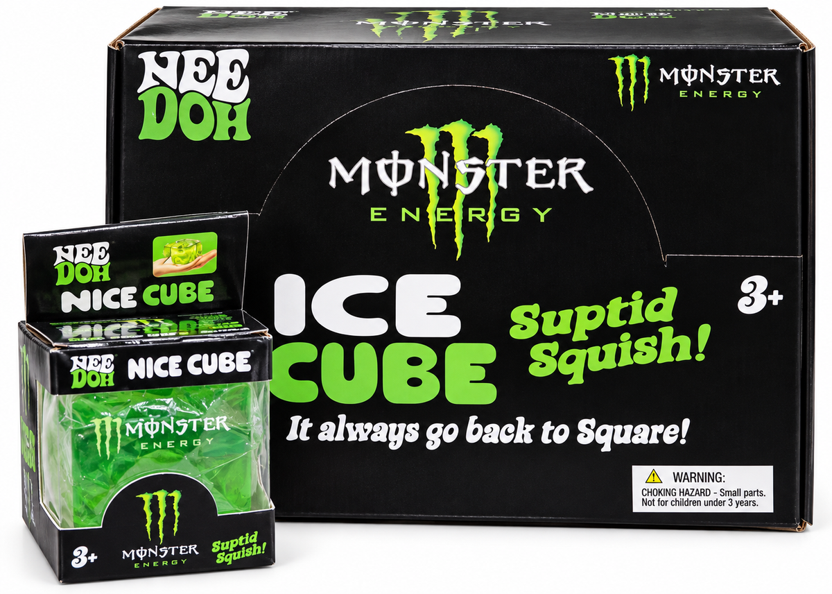 Monster Energy Nice Cube Squishy Toy – Soft Squeeze Fidget Toy, 1 Piece