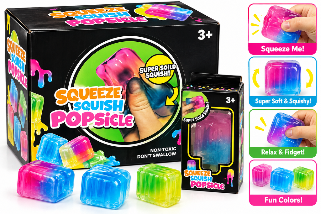 Squeeze Squish Popsicle Super Soild Squishy Toy – 1 Piece