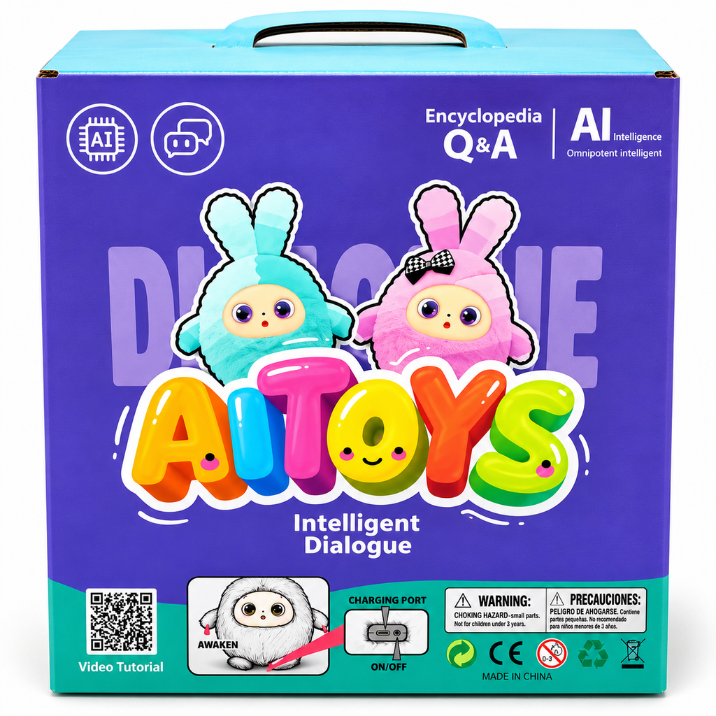 AI Intelligent Talking Plush Toy with Interactive Dialogue for Kids 3+ Years Assorted Color
