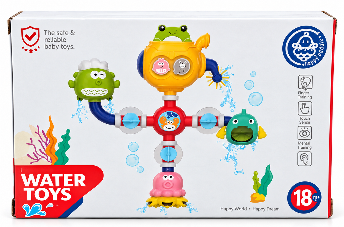 HUANGER Water Toys Bath Toy Set | Interactive Animal Water Play Toys for Babies – 18+ Months
