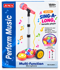 Performance Music Sing-Along Karaoke Player with Adjustable Microphone, Flashing Lights & Music Player for Kids, 18 Months+