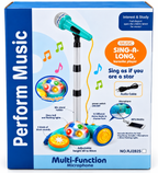 Performance Music Sing-Along Karaoke Player with Adjustable Microphone, Flashing Lights & Music Player for Kids, 18 Months+