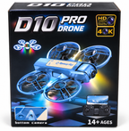 D10 Pro Drone with HD & 4K Camera, RGB Lights & Bottom Camera – 14+ Years