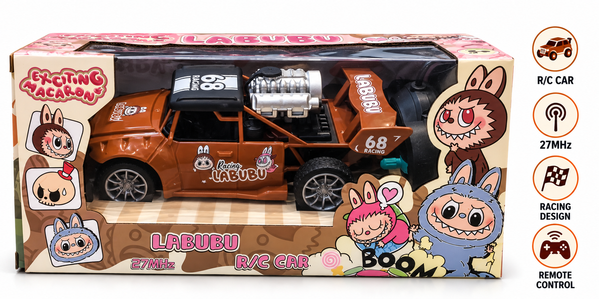 Labubu Remote Car Racing Car – 27MHz Remote Control Off-Road Car for Kids