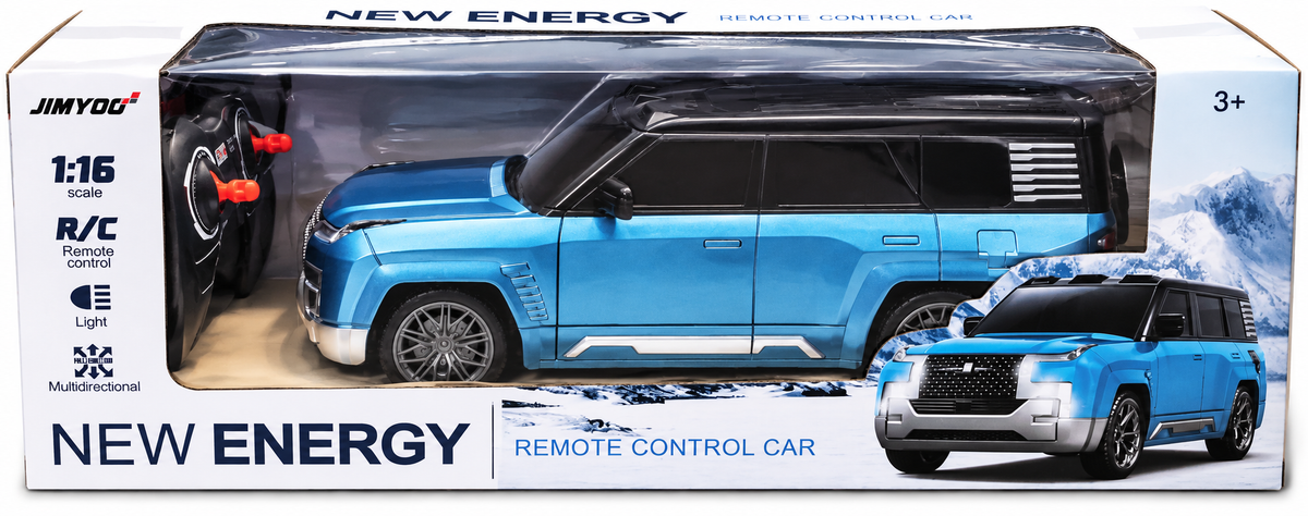 JIMYO New Energy 1:16 Scale Remote Control Car with Lights & Multi-Directional Movement