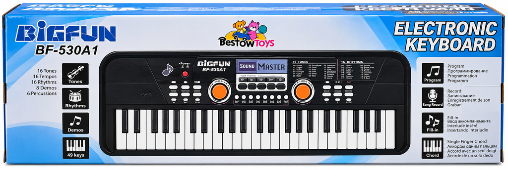 BIGFUN BF-530A1 49-Key Electronic Keyboard with Microphone