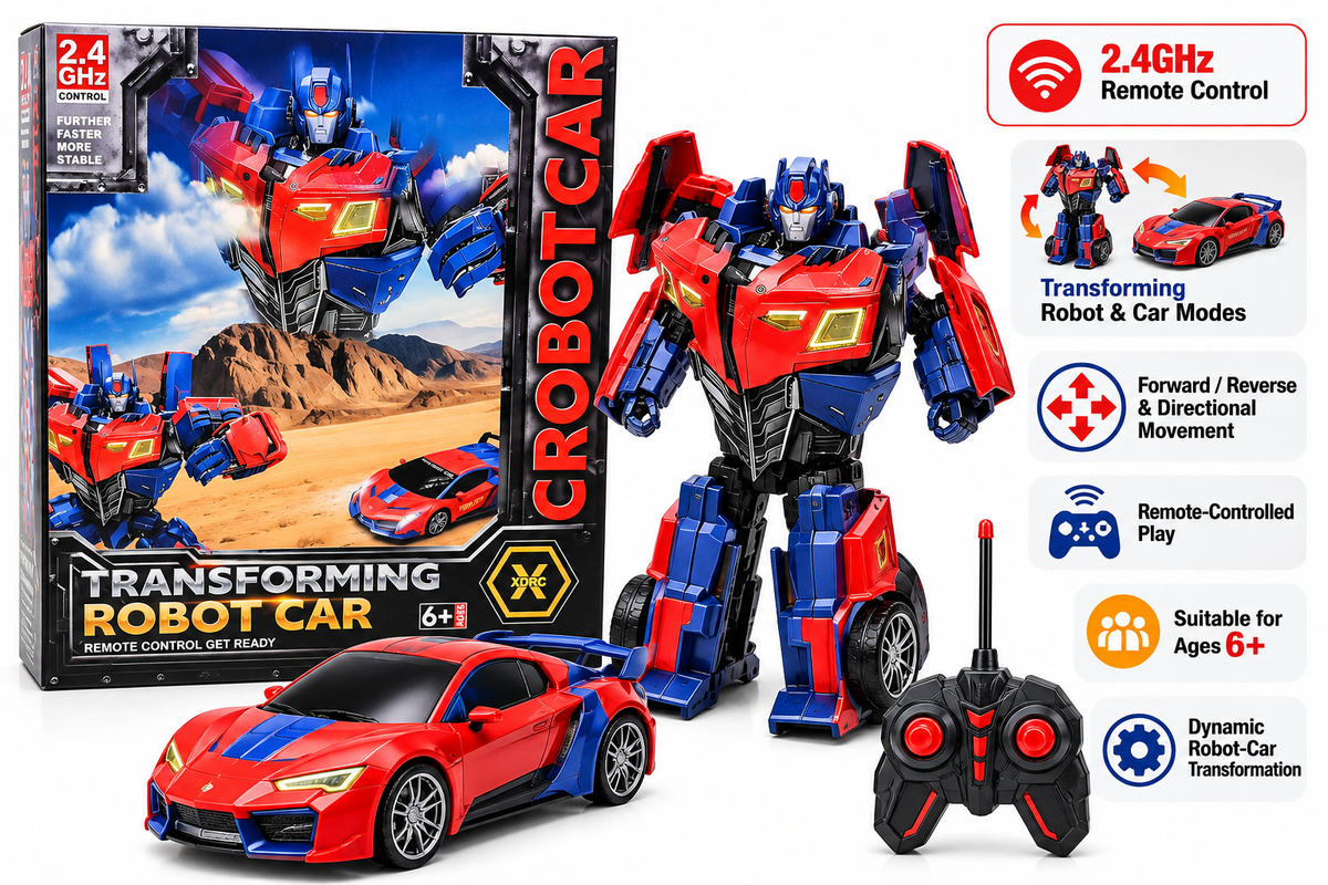 2.4GHz Transforming Robot Car Remote Control Toy – 2-in-1 Robot