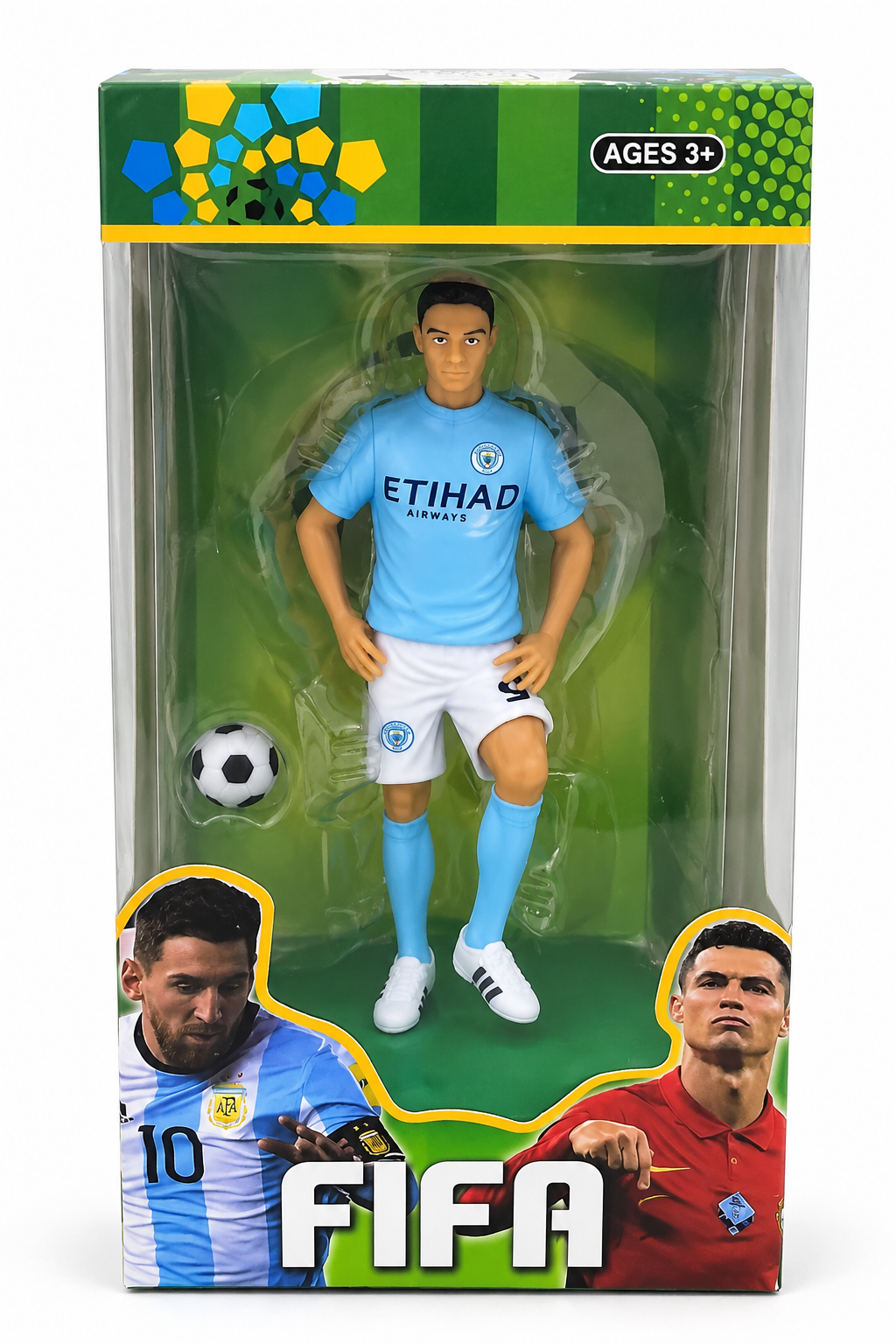 FIFA Football Player Action Figure with Soccer Ball for Kids 3+ Years