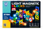 Light Magnetic Blocks 49 Pcs Magnetic Marble Run STEM Construction Set