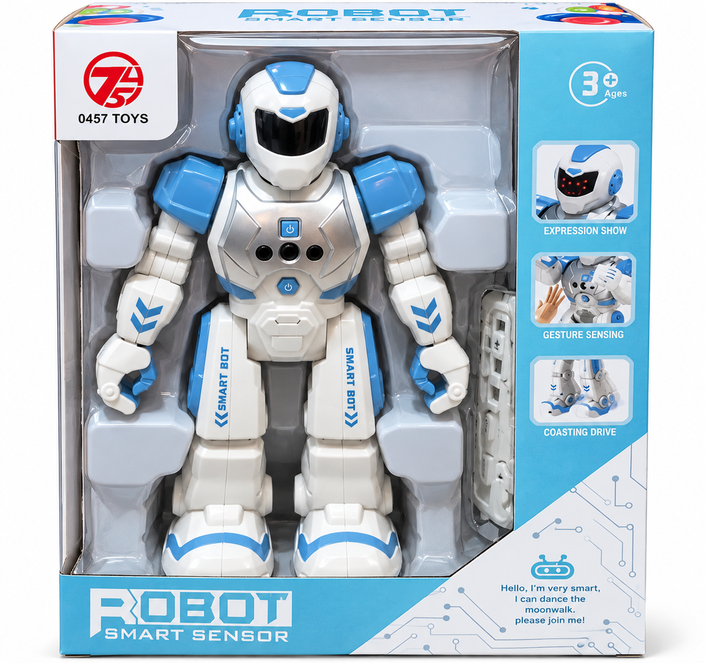 Smart Sensor Robot Toy with Gesture Sensing, Expression Show & Coasting Drive | Interactive Robot for Kids 3+ Years